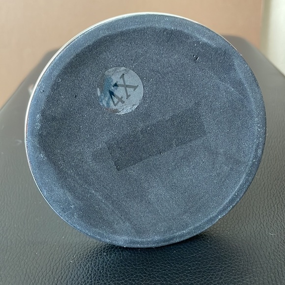 4X Double Mirror, tabletop. Silver base accented with clear decorative pieces. - Picture 4 of 5